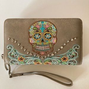 Sugar Skull Rhinestone Montana West Wallet